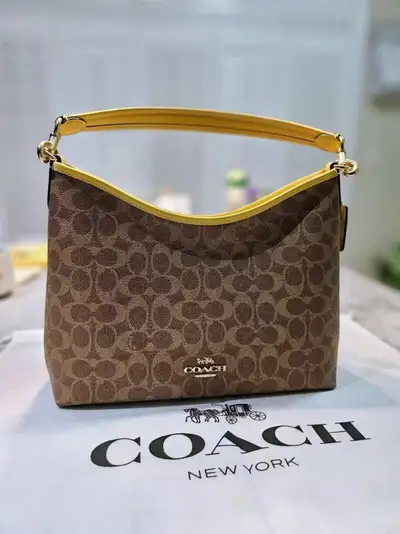 Coach Signature Shoulder Bag Yellow - NEED TO SELL EVERYTHING, View more