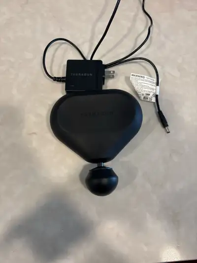 Thera massage gun. There are 3 different modes to choose from, it works great I’ve had it for a year...