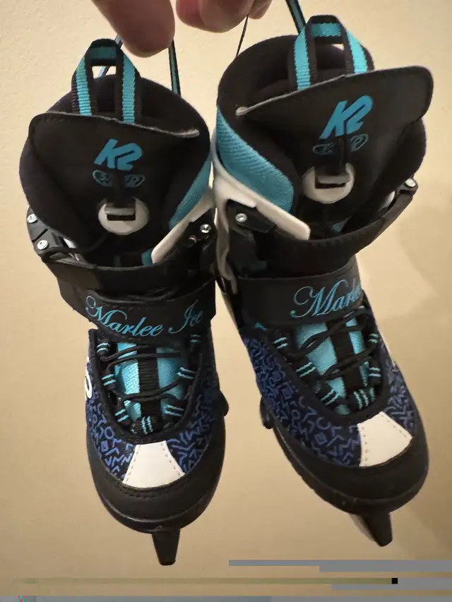 K2 Skate Girl's Marlee Ice Skate Blue Black-size 8-12 in Skates & Blades in Mississauga / Peel Region - Image 4