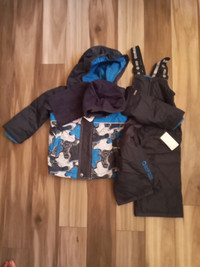 Toddler Baby Boy 4PC Ski Snowsuit Jacket Set Hat Warmer Camo 24M