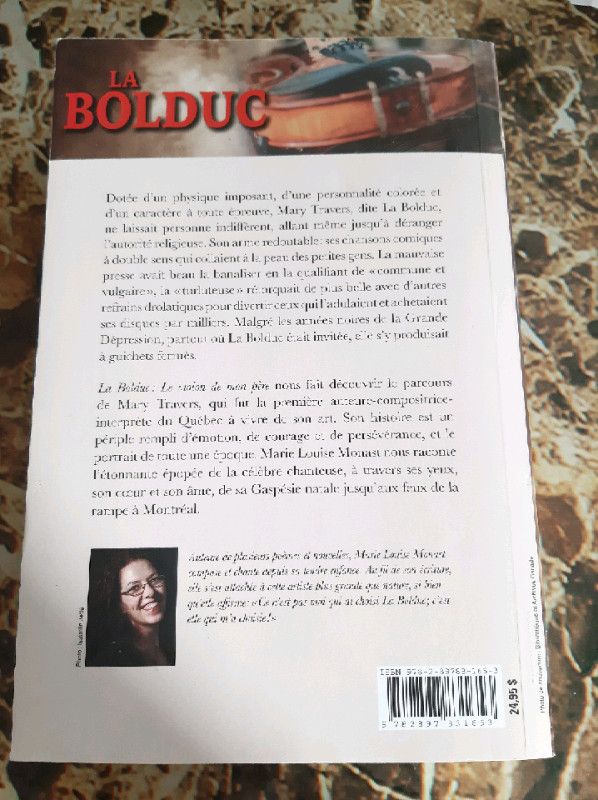 Livre Biographie "La Bolduc" Le violon de mon pere dans Essais et biographies  à Trois-Rivières - Image 2