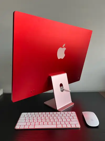 2021 Apple iMac M1 Pink/Red with box & accessories, View more