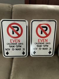 Two parking signs 