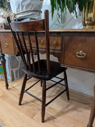 Vintage Cherry Wood Desk with Chair, View more