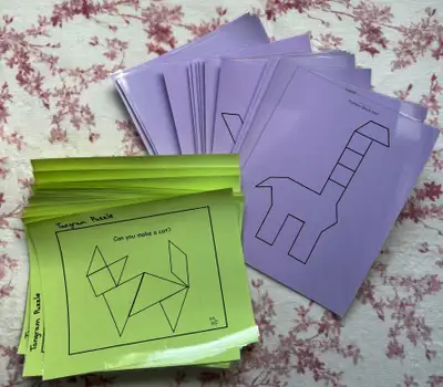 Tangram Placemats – Math Manipulatives (Brand New), View more
