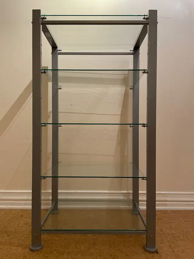 LARGE Glass & Metal Shelving Unit (Downtown Ottawa) in Bookcases & Shelving Units in Ottawa - Image 2