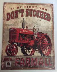Farmall Farming Tractor Sign