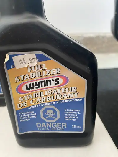 I have 5 new unopened bottles of fuel stabilizer plus 2 half bottle. Don't use or need these any lon...