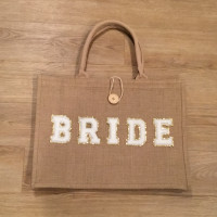 Jute Bride Tote Bag - Wedding