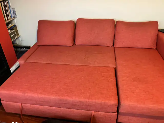 Friheten Corner Sofa Bed Red in Couches & Futons in Vancouver - Image 3