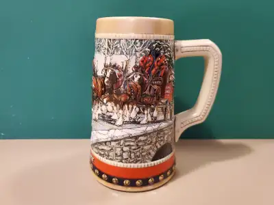 Budweiser Clydesdales Beer Stein 1988 Collectors Series, View more