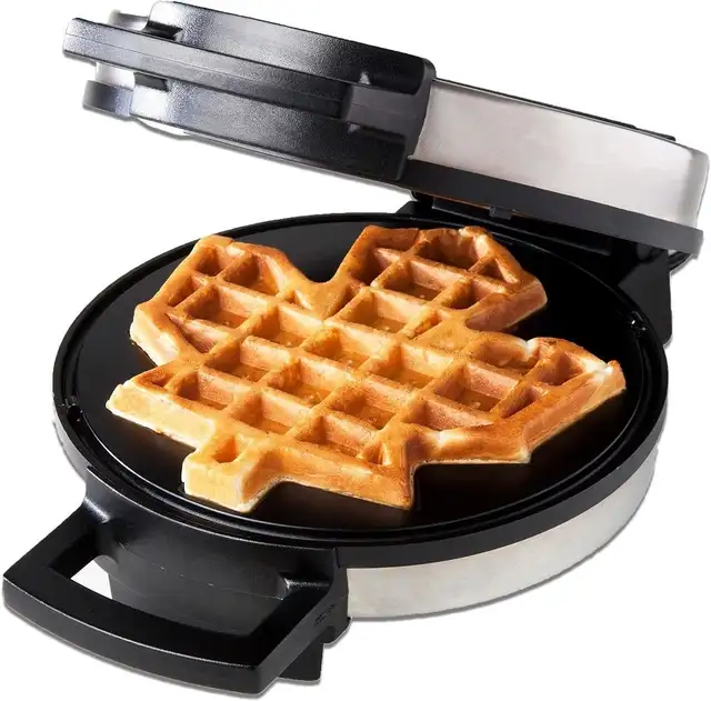 Electric Waffle Maker - Canadian Maple Leaf Kitchen Appliance63848996127747121