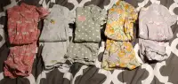 Pyjamas - short sleeve and shorts, sizes 4 and 5