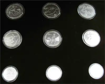 1982 Greece Olympic Silver Coins 1984 Yugoslavia Olympic Coins, View more