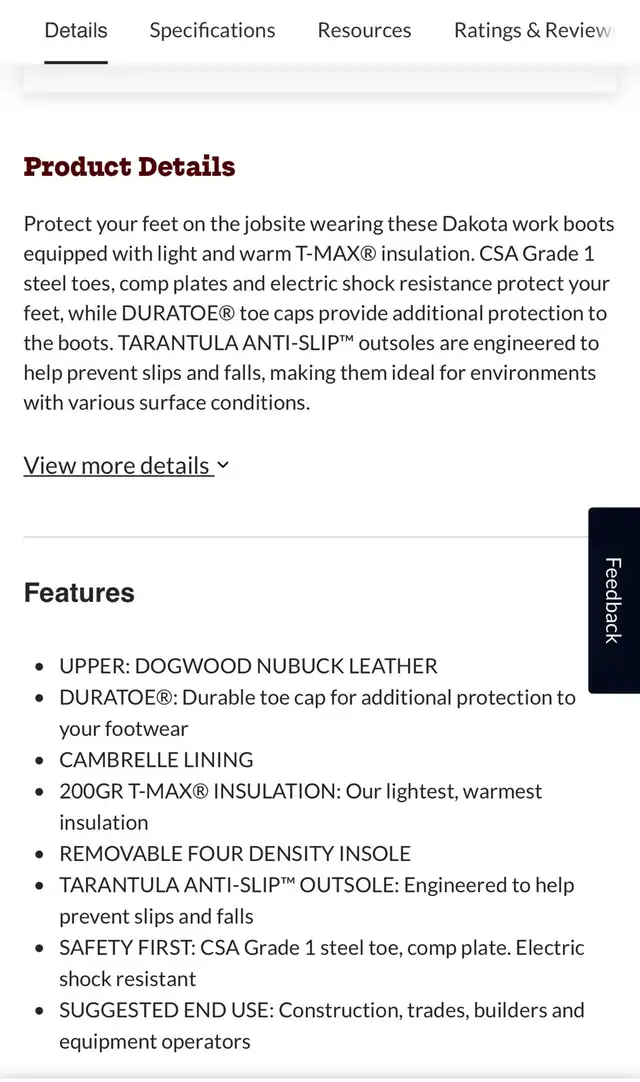 Dakota WorkPro Series Steel Toe Boots in Other in Calgary - Image 11