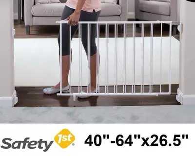 Secure and sturdy solution for extra-wide spaces Use at bottom of stairs, hallways and doorways Desi...