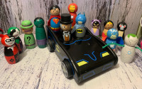 Pottery Barn Kids DC Comics Super Heros/Villians Wooden Figures 