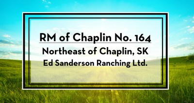 LAND FOR SALE & LEASE BY TENDER – RM OF CHAPLIN NO. 164 (NE of Chaplin, SK) Ed Sanderson Ranching Lt...