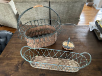 Wicker and Metal Baskets