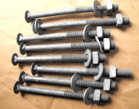 CARRIAGE BOLTS 3/8-IN BY 6-IN WITH NUTS AND WASHERS