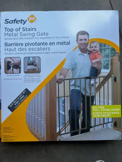 Top of Stairs Expanding Metal Gate, Brown,, View more