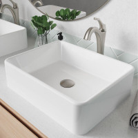 KRAUS Rec Ceramic Vessel Bathroom Sink White, KCV-121, No Tax