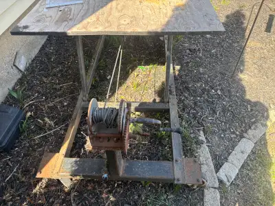 Lawnmower elevation table moves up and down to make working on small pieces of equipment easier $200...