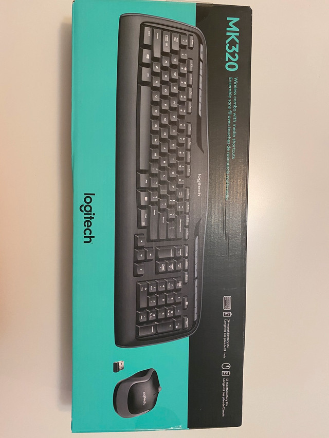 Logitech Desktop MK320 Wireless Keyboard & Mouse Mice, Keyboards