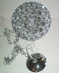 Hanging Pendant Chrome with Cone Shaped Inserts Light