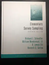 Elementary Survey Sampling by Scheaffer (textbook)