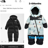 FREE The North Face Baby  One Piece snow suit 3-6months
