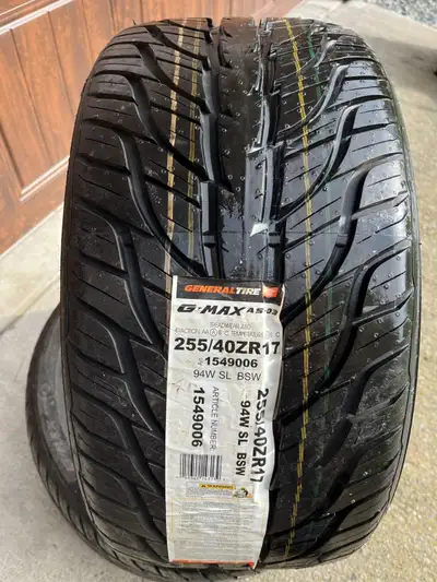 2 Pneus Ultra haute performance de General Tire G-Max 255/40ZR17 pour voiture sport ou coupés sporti...