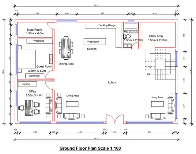 Architectural Working Drawings Floor Plans in AutoCad 2D and 3D