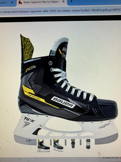 9.5 D Bauer Supreme Elite skates, View more