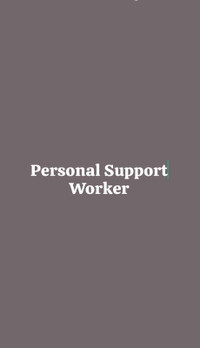 Male Personal Support Worker