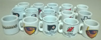 NHL Ceramic Mini Mugs.