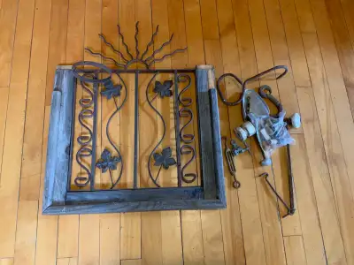Vintage Reclamation Wrought Iron Trellis. Sunburst., View more