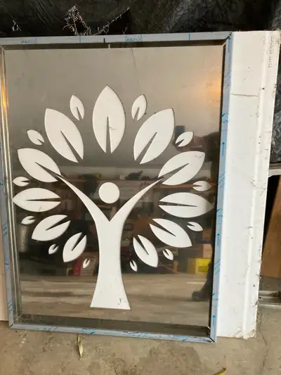 Wellness Tree laser cut on stainless steel .. measures 3' wide x, View more