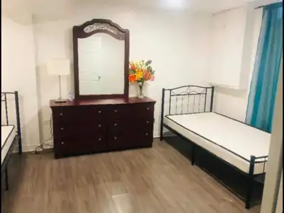 This large, fully furnished room offers plenty of space and a peaceful living environment in a conve...