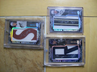 3 CARTES HOCKEY 3 CARDS, LETTERMEN PATCH AUTO ,MINT CONDITION.