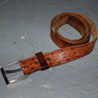 $20 Vintage leather cowboy western tooled leather belt
