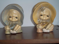 FIGURINES POUPEES A CILS LONGS Long lashes POTTERY DOLL