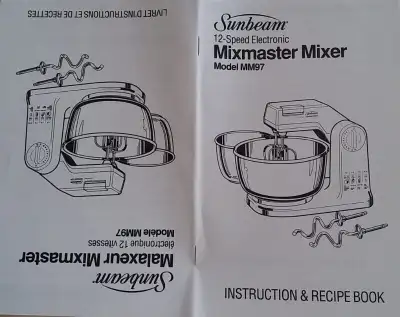 Sunbeam Mixmaster Mixer Instruction & Recipe Book, View more