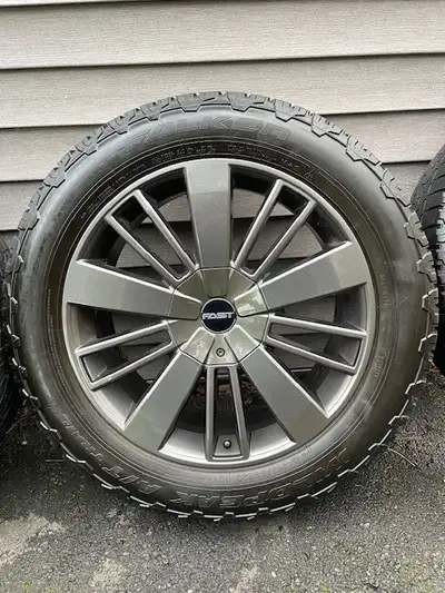 255/55/R20 Falken Wildpeak A/T Winter Tires with FAST Alloy Wheels. Came from a 2011 Buick Enclave....