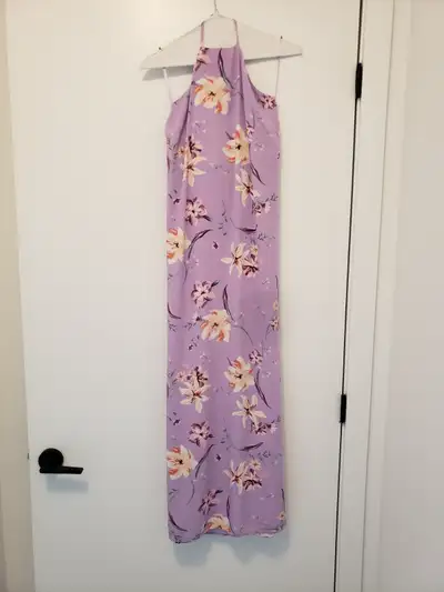 Lavender Floral Halter Maxi Dress – Size XS (RW&CO.), View more