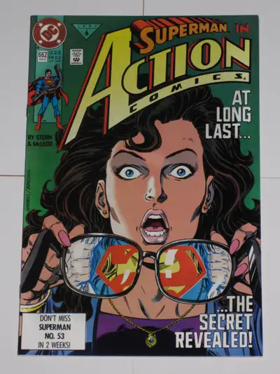 DC Comics Action Comics#662 Clark reveals ID! comic book, View more