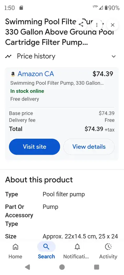 Pool filter, View more