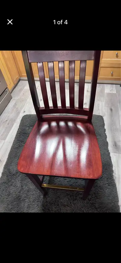 29” Solid Wood Bar Stool Chair – Like New Condition, View more