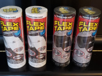 New Flex Tape 12"x10' Giant Waterproof Adhesive Rubber Patch B/W