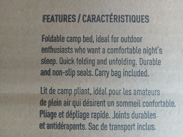 Lit de camp pliant in Fishing, Camping & Outdoors in Québec City - Image 8